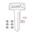 thumbnail image 3 of JMA Replacemnet Uncut Key Blank for Yamaha Motorcycle YH37 - YAMA-12I (10 Pack), 3 of 4