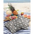 thumbnail image 3 of Pack of 2 Outdoor Pillow Covers, White Pumpkin Autumn Leaves Black Plaid Waterproof Square Throw Pillowcase Cushion Decorative Pillow Covers for Couch Patio Tent, 26x26 in, 3 of 6
