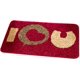 thumbnail image 1 of Alfombra antideslizante roja para baño, alfombra de baño de piel gruesa, alfombra de ducha súper absorbente lavable, 1 of 1