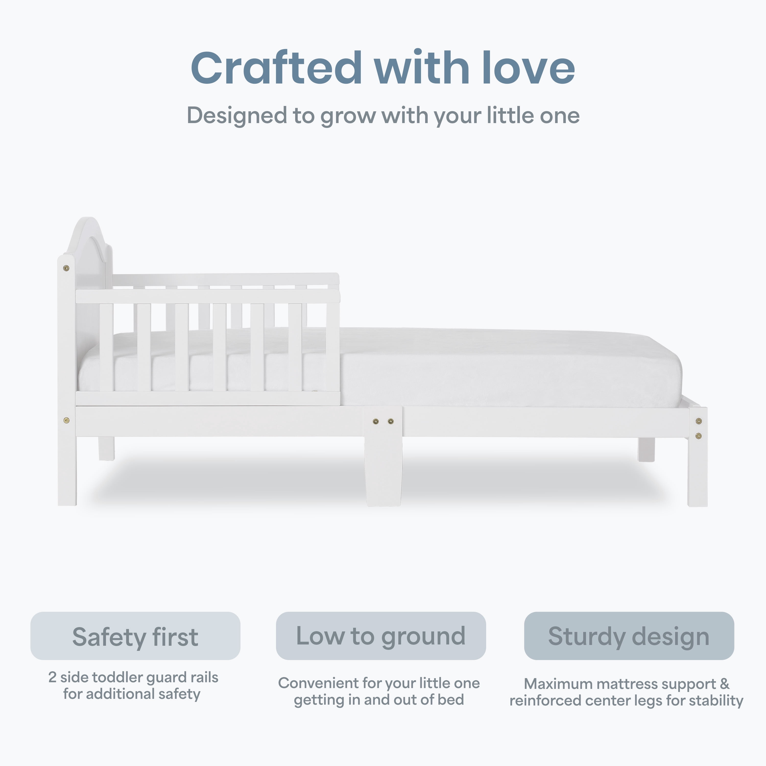 Dream on Me Sydney Toddler Bed, White