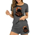 thumbnail image 6 of Hvot&aat Womens Halloween Pajamas Short Set Spooky Season Graphic Cute Tops and Shorts Loungewear, 6 of 6