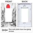 thumbnail image 3 of Yayeee Rocker Switch Wall Plate 1-Gang 4.6"x2.9" Home Decorative Outlet Cover, White Streets, 3 of 6