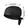 thumbnail image 3 of Lttoisl Unisex Chef Pirate Hat for Restaurant & Kitchen Work, Adjustable Bandana Style Cook's Cap for Men & Women, Universal Catering Service Headwear, Breathable Cotton Blend, Black, 58-62cm, 3 of 8