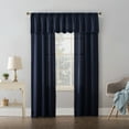 thumbnail image 6 of Mainstays Lauren Semi-Sheer Textured Solid Rod Pocket Curtain Valance, Navy, 56"W x 17"L, 6 of 8