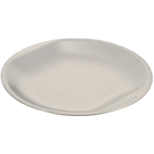 ORDDIART 1 Pce Assiette Alimentaire en Acier Inoxydable Plaquée Argent pour Rangement Steak Salade Fruit Collation Plat