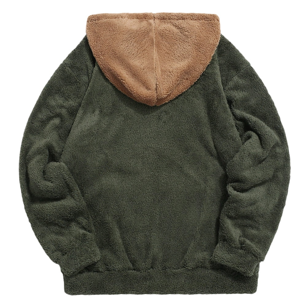 ZAFUL Colorblock Splicing Faux Fur 