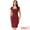 Wine Red, variant on DARING DIVA Square Neck Cap Sleeve Belted Sheath Dress M Wine Red