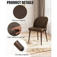 thumbnail image 4 of EOP Modern Upholstered Dining Chairs Set of 4, Wooden Dining Side Chairs with Curved Backrest, Armless Kitchen Chairs for Dining Room & Restaurant, Dark Brown, 4 of 7