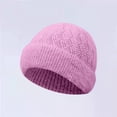 thumbnail image 4 of Only Moment Women Winter Warm Knit Hat Pink knit Reversible Winter Hats Unisex Cuffed Skull Knit Hat Cap One Size, 4 of 5