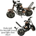 thumbnail image 6 of Metal Motorcycle Industrial Biker Chopper Office Desk Sculpture 7 Inch Retro Recycled Metal Classic Handmade Iron Bolts Nuts Motorcycle Unique Man Cave Art Decor Bike Chain (M6 Copper), 6 of 7