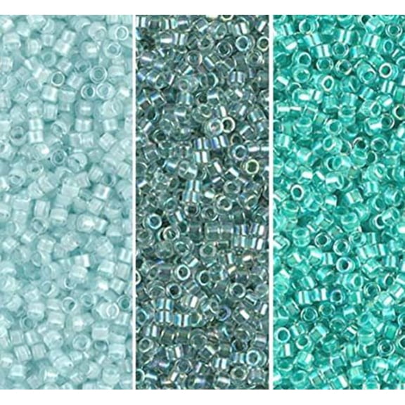 Miyuki Delica Seed Beads 11/0 Bundle Set 74 (DB0078 DB0079 DB0084) 7.2 Grams Each