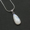 thumbnail image 2 of Handmade Rainbow Moonstone Crystal Pendant Necklace 18" Pear - Vibrant Gemstone with Brass, Silver Plated/Coated/Overlay, Nickel Free, Elegant Simplicity for Women from Kirti Gems, 2 of 4