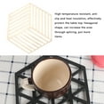 thumbnail image 4 of Anti Scalding Plastic Dinner Mat Tea Cup Pot Pad Heat Resistant Geometric Hollow Coaster Rhombus, 4 of 8