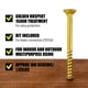 thumbnail image 2 of Tornillos para madera, rectificados, autoperforantes, #10 x 75 mm, paquete de 100, 2 of 6