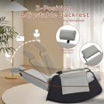 thumbnail image 3 of YODOLLA Rocking Accent Chair with Pull-out Footrest, Glider Recliner 3-Position Adjustable Backrest with Side Pocket, Dark Grey, 3 of 9