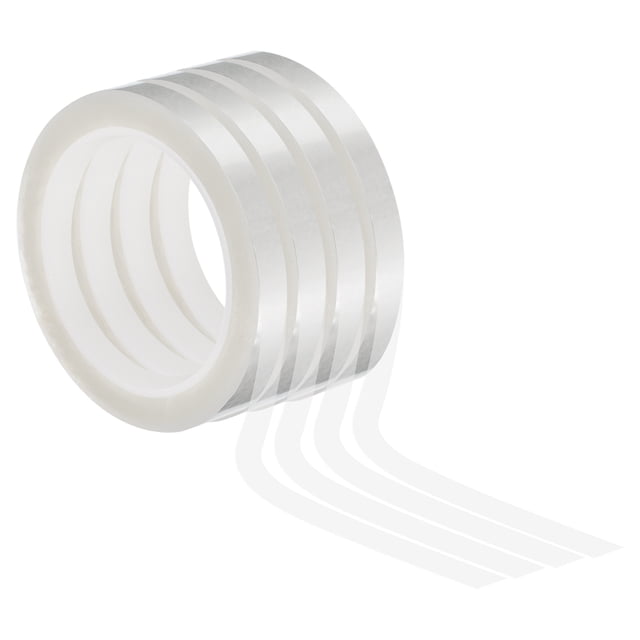 Unique Bargains Ruban pour Tableau Blanc 3/8 Pouces Ruban Effaçable à Sec Fin, Transparent, Lot de 4