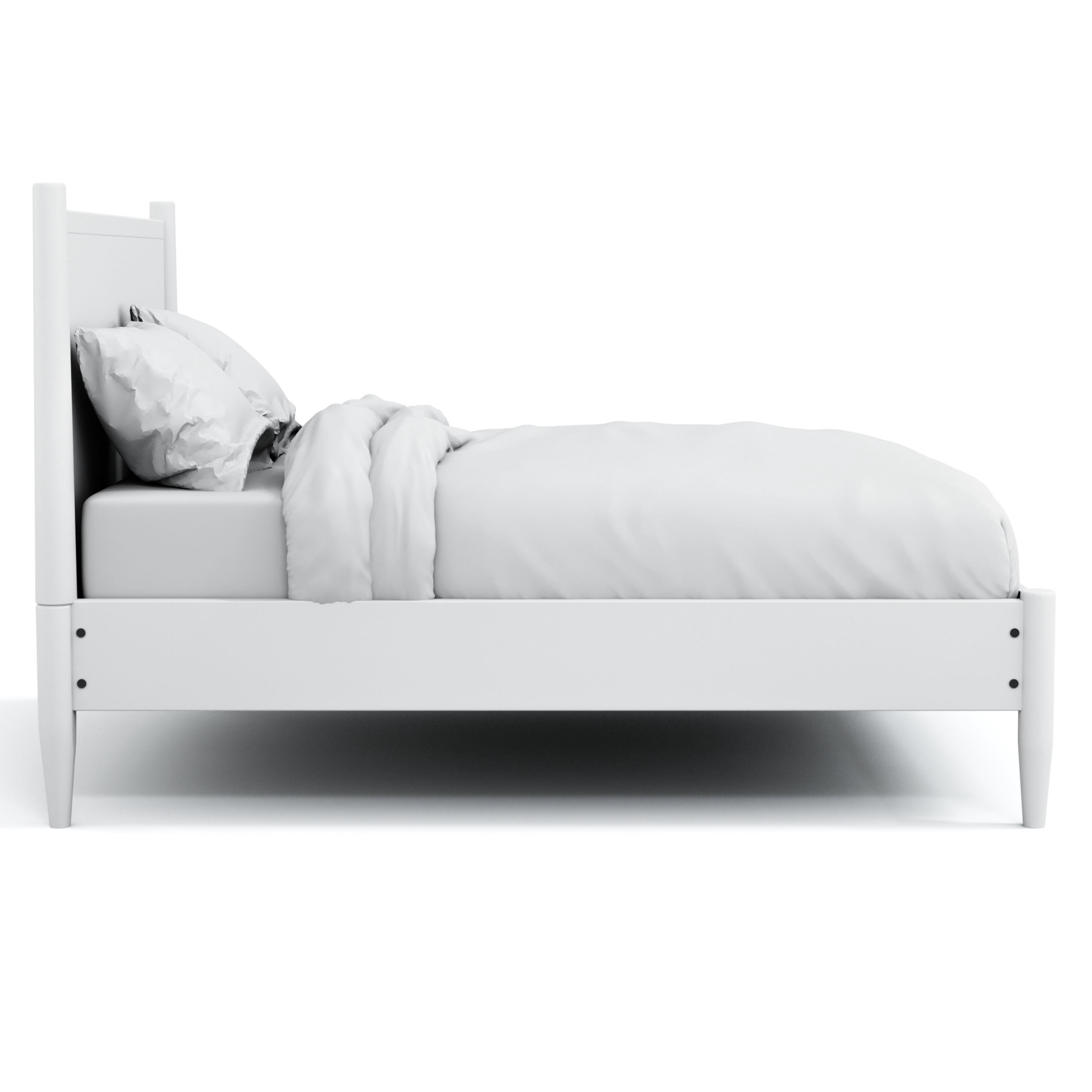 Furniture of America Mattress Ready Solid Wood White Twin Kids Bed