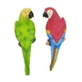 thumbnail image 3 of 2x Estatuas de loros artificiales, adorno colgante de árboles, esculturas de loros Figuras de aves para el jardín de la pared jardín del jardín césped, 3 of 8