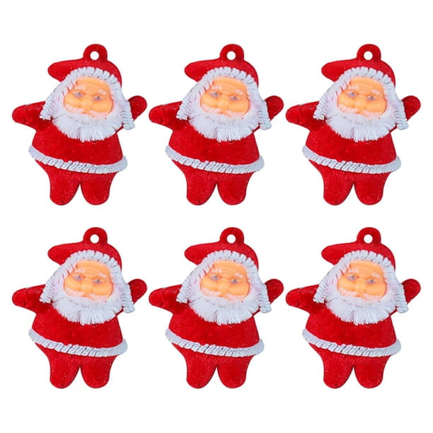 Christmas Tree 6pcs Mini Santa Claus Pendant Festival Party