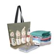 thumbnail image 2 of FORMRS Womens Canvas Tote Bag with Zipper Inner Pocket Shoulder Handbag, Cute Snowmen, 2 of 7
