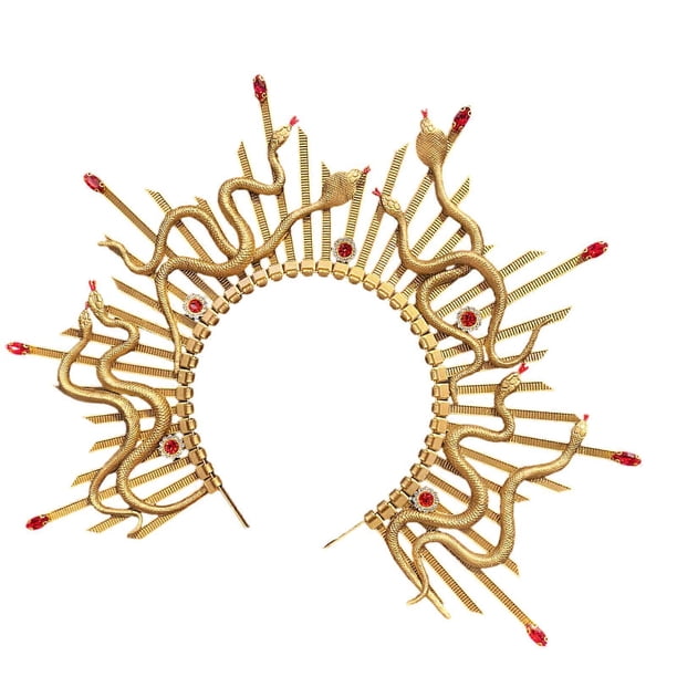 Antique Snake Hairband Spiked Hairhoop For Women Girl Theme Event Gathering Crowns Headpiece for Daily Party Styling Multicolor