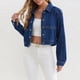thumbnail image 4 of Chaqueta vaquera Retro de manga larga para mujer, chaqueta elegante con bolsillo de solapa, Top de un solo pecho, prendas de vestir exteriores, Otoño, nueva moda, 4 of 5