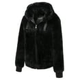 thumbnail image 2 of Giolshon Women's Faux Fur Jacket with 2 Side-Seam Pockets, The Coat with Hood Spring and Fall, 2 of 6