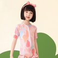 thumbnail image 2 of Girls Princess Ruffled One-Piece Swimsuit Half-Zip Printed Age 4-6 Years H90102, 2 of 9