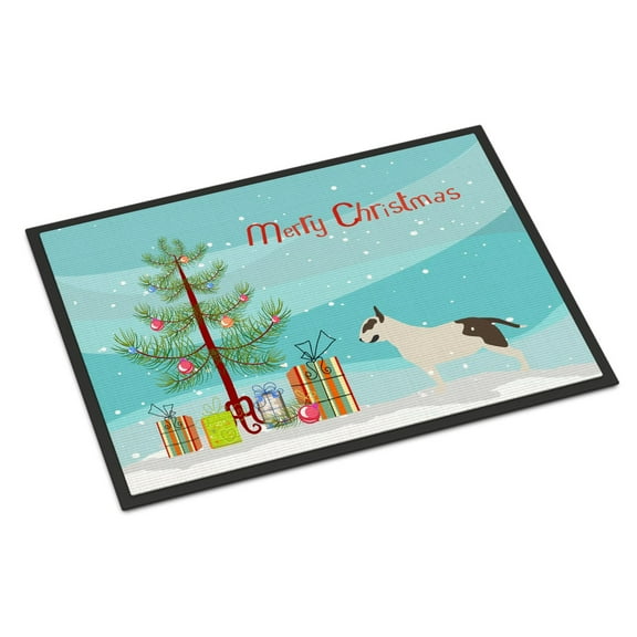 Bull Terrier Merry Christmas Tree Door Mat