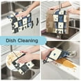thumbnail image 2 of Yayeee 6 Pack Kitchen Dish Cloths for Washing Dishes Soft Absorbent Microfiber Towels, Black and Blue Cat, 2 of 9