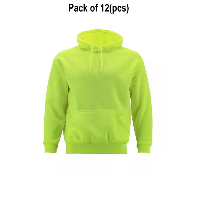 D & S Chandail à Capuche en Molleton, Manches Longues, Lot de 12 - 100 % Polyester, Taille : Adulte