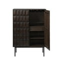 thumbnail image 4 of Unique Furniture Modern Drinks Cabinet with Glass Rack - Espresso Oak, 4 of 9