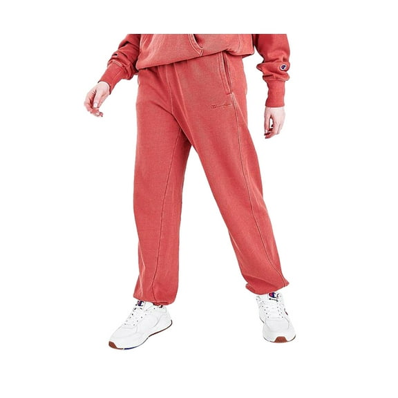 Champion Vintage Dye Jogger Womens Active Pants Size S, Color: Red/Sandalwood