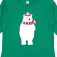 thumbnail image 4 of Inktastic Polar Bear, Cute Bear, Bear with Scarf, Hat Boys or Girls Long Sleeve Toddler T-Shirt, 4 of 5