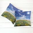 thumbnail image 6 of Ambesonne Colorful Throw Pillow Cover 2 Pack, Flowers Cloudy Sky, 24", Multicolor, 6 of 7