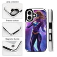 thumbnail image 3 of Compatible with iPhone 11 12 13 mini 14 15 16 Pro Max Plus Wallet Case with Card Holder, PU Leather Kickstand Card Slots Case ( Woman Magic, iPhone 11 Pro Max), 3 of 7