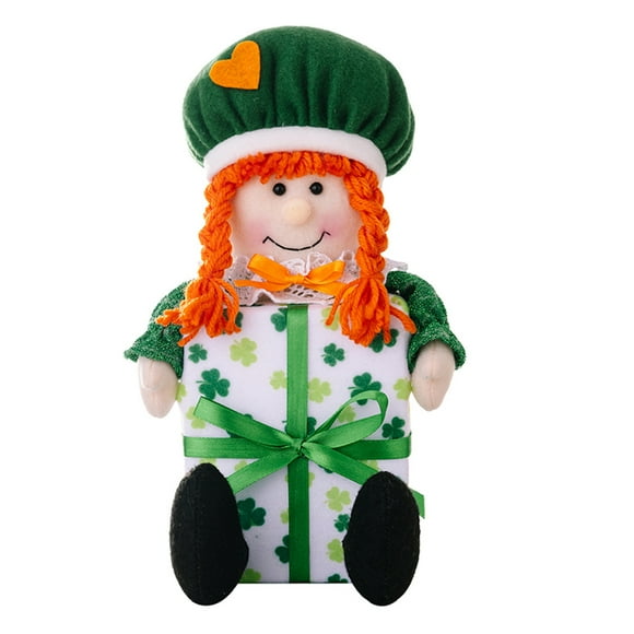 KAKOWELY Gnomo del Día de San Patricio, muñeco de gnomo casero, delicado adorno de muñeca enana, accesorio para fotos