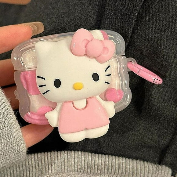 3D Sanrios Hello Kitty For Apple AirPods 1 2 Case AirPods 3 Case AirPods Pro 2 Case IPhone Earphone Accessories Air Pod Cover