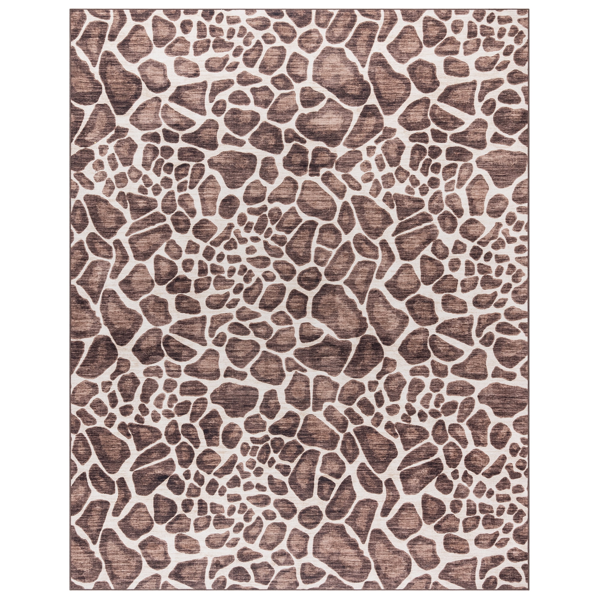 Crystal Print Gavin Modern Animal Print Garaffe Area Rug, 5x7
