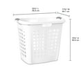 thumbnail image 2 of Sterilite Ultra™ Easy Carry Plastic Laundry Hamper w/ Sturdy Rim and Handles, White, Pack of 4, 2 of 7
