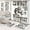 Fj3185, variant on 4 Pcs Bathroom Sets with Shower Curtain and Rugs, Wolf Moon Wildlife Hunting, Bathroom Decor Paw Grey Horror Spooky Shower Curtain Sets for Bathroom Decor