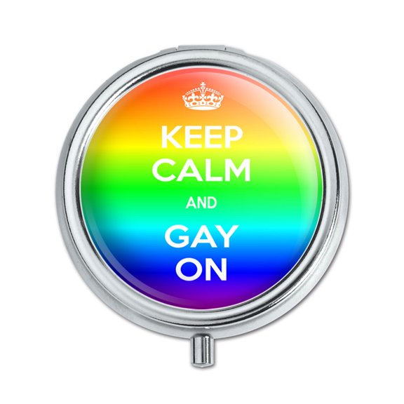 Keep Calm And Gay On Lesbian Pill Box