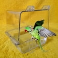 thumbnail image 3 of Visland Hanging Cage Mounted Bird Bath Box For Cage Parrot Hanging Bathtub Shower Box Cage Accessory For Small Birds Budgies Lovebirds Canary, 3 of 7