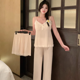 thumbnail image 1 of Conjunto de pijama de verano 2024 para mujer, nuevo chaleco de seda helada, almohadilla para el pecho, ropa de casa integrada, traje de tres piezas, ropa de dormir sin mangas, 1 of 4