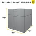 thumbnail image 3 of Khomo Gear - Titan Series - Waterproof Heavy Duty Outdoor Air Conditioning Cover AC Protector - Gray, 3 of 3