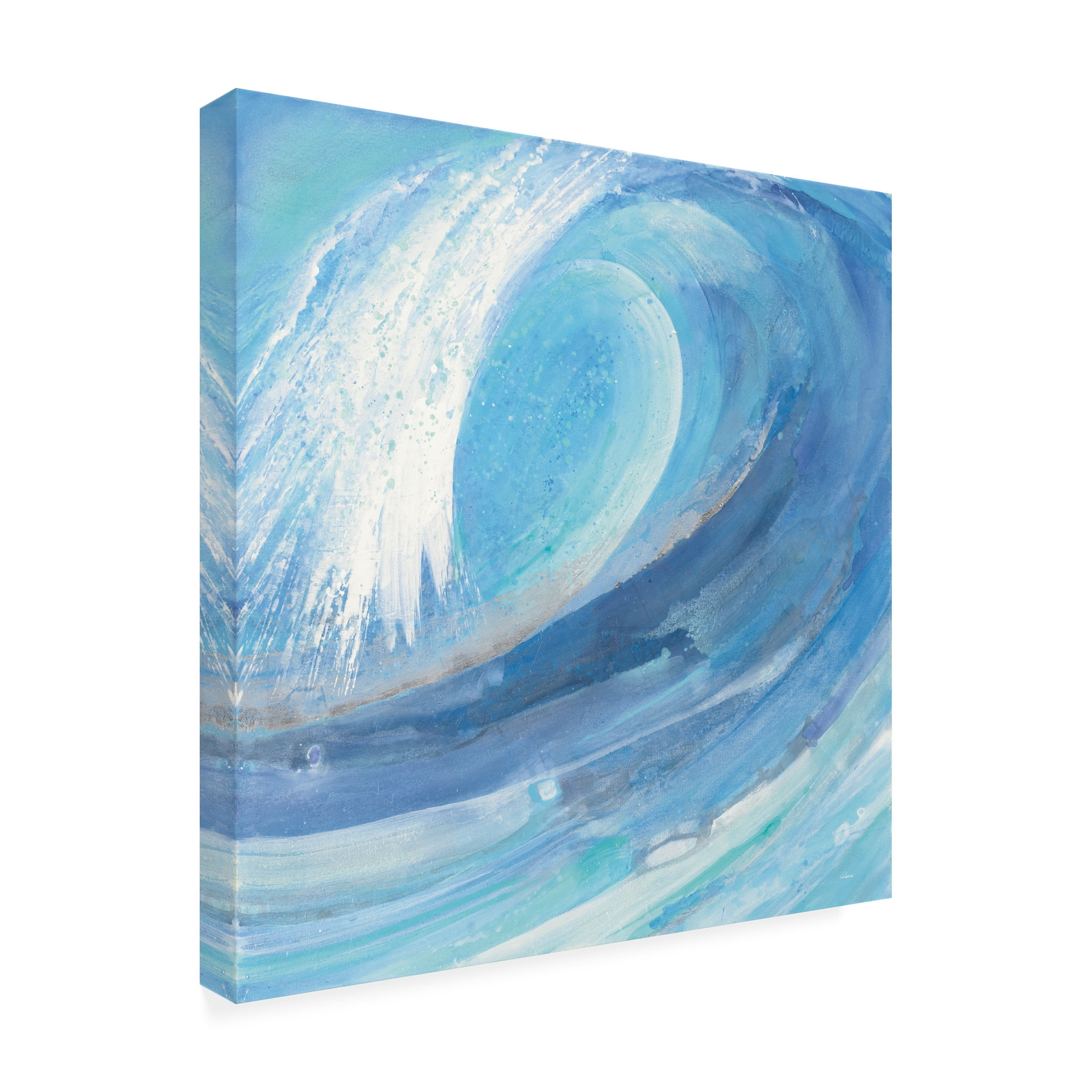 Trademark Fine Art Albena Hristova Surfs Up Waves Canvas Wall Art - 35x35
