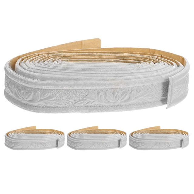 4 rollos de moldura autoadhesiva para bordes, flexible, para decoración de paredes, protección de esquinas, para decoración del hogar