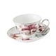 thumbnail image 5 of Taza de café de cerámica con plato. Fácil de limpiar. Diseño floral. Estilo británico. B, 5 of 9