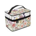 thumbnail image 4 of Yiaed Autumn Garden Print Makeup Bag Travel Cosmetic Bags for Women Girls Zipper Pouch Makeup Organizer, 4 of 4