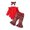 Red, variant on VOUZZA Baby Kids Christmas Plaid Romper Pants Set, Romper and Matching Pieces 2 Piece, Flare Pants Ribbed Headband, Toddler Outfit
